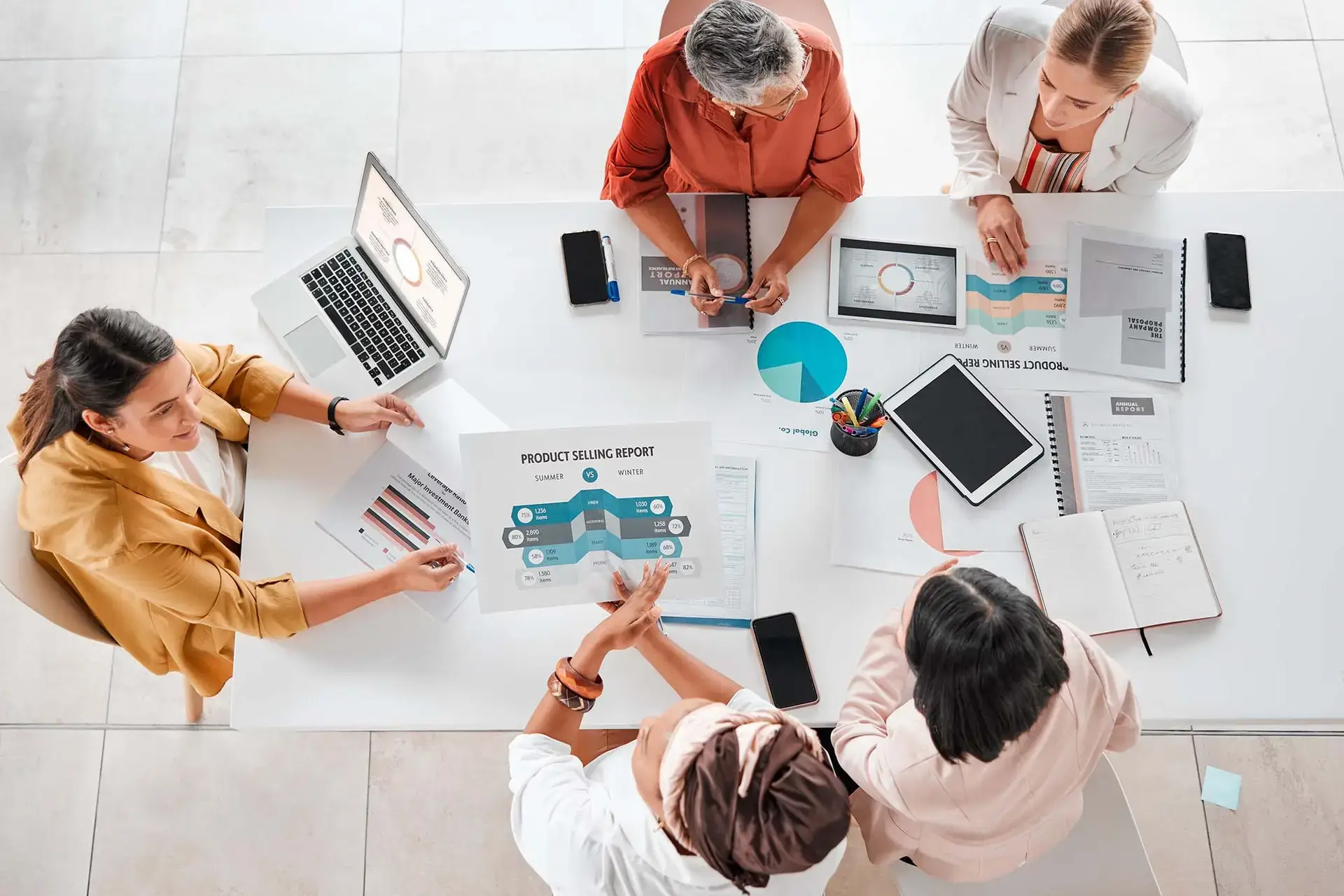 Team planning digital marketing and website strategy