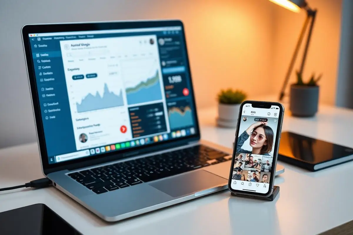 Social media management dashboard and mobile content